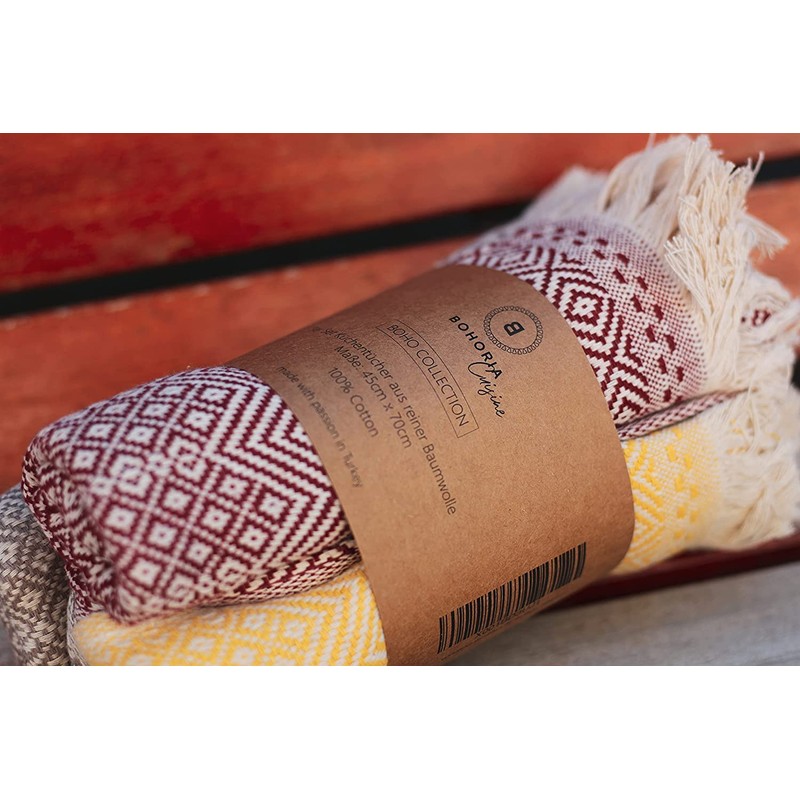 BOHORIA® Premium Tea Towels, Set of 3, High-Quality Tea Towels,