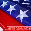 ENMOON American USA US Flag 3x5 ft - Deluxe Embroidered