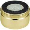Neoperl 10 9730 5 Standard Flow Perlator HC Male Aerator, Small, 2.2 GPM, Honeycomb, Aerated, Red Dome, 13/16"-27 Threads, Polished Brass Finish