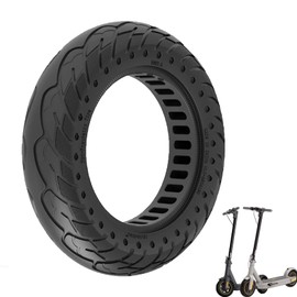 Felixstory 10 inch Solid Rubber Tire, 10X2.5, 60/70-6.5 Tubeless Tyre for Ninebot Max G30 G30P G30LP Electric Scooter Front/Rear Tire, Puncture-Proof Design Explosion-Proof Wheel Replacement Black 1pc
