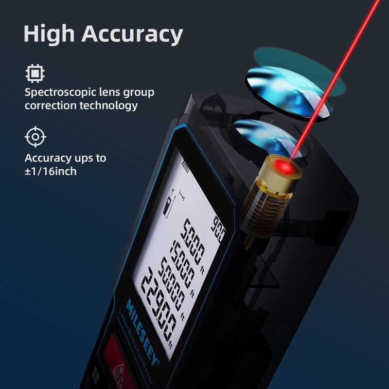 70 m Laser Rangefinder with Phone App, MiLESEEY Laser Meter