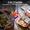 Tibest Combo de cuchara y tenedor de titanio 2 en