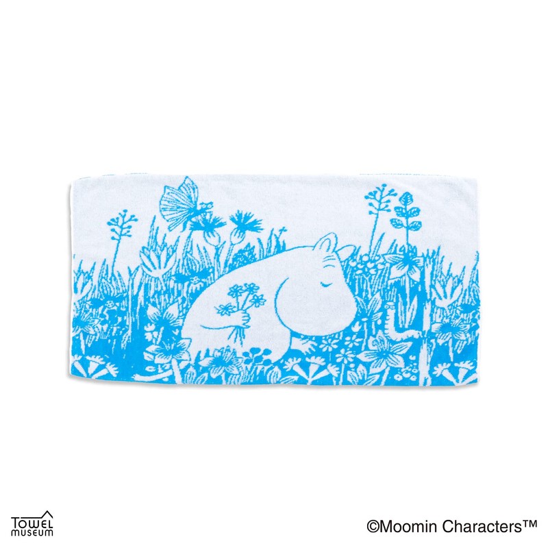 Towel Museum Moomin Flower Garden Moomin Pillow Case Blue Hydro