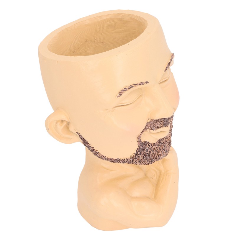 Face Planter Pot with Drainage Hole Man Face Flower Pot