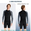 Wetsuit Top Men Long Sleeve Front Zip Wetsuit Jacket 1.5mm