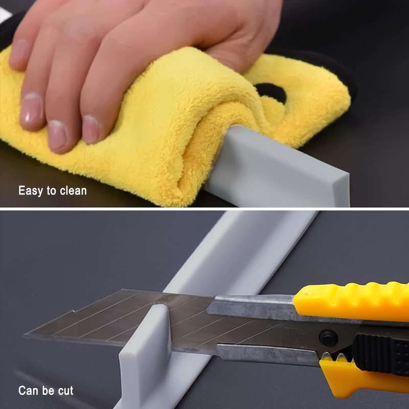 39 - Inch Collapsible Shower Water Guard: Splash Barrier, Threshold