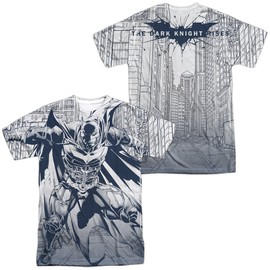 Dark Knight Rises Concept Justice Front Back Print 100% Polyester Adult Costume T Shirt for Men & Women, 4X-Large Multicolor