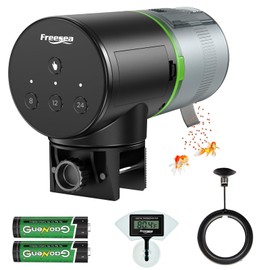 FREESEA Fish Feeder Automatic Dispenser: Aquarium Flakes Food Feeder with Timer Battery