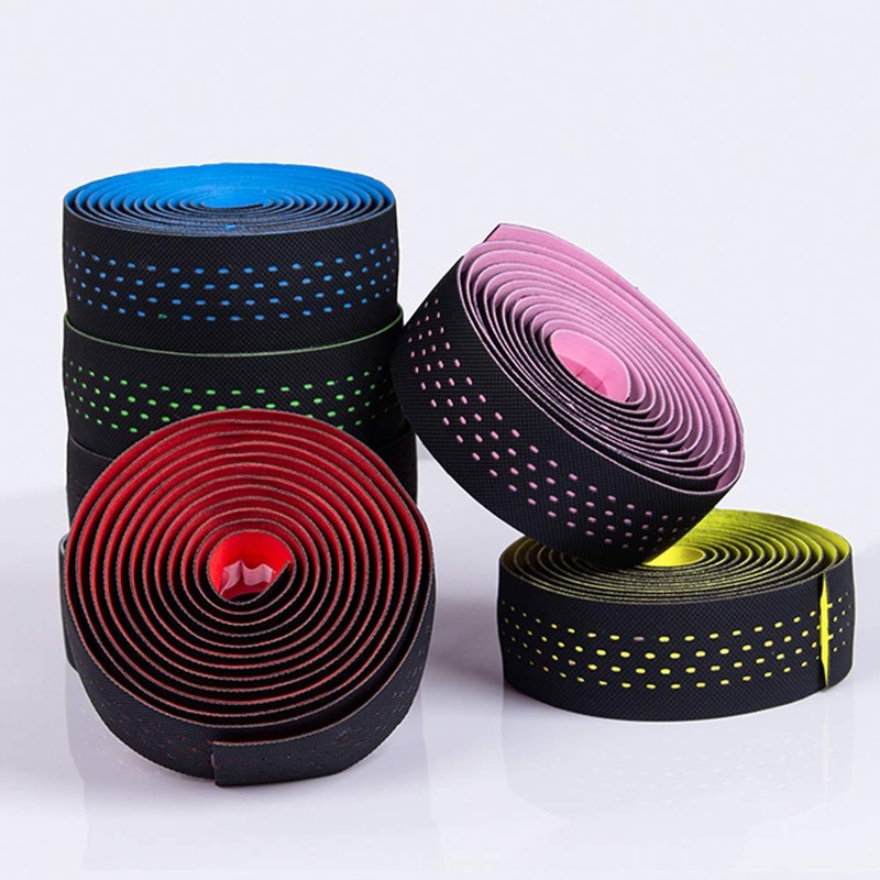 VOANZO Mountain Bike Handlebar Tape Pink Leather 7ft 30mm Wide