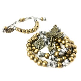 Catholic Heirlooms Mary Queen of Heaven Paracord Rosary for Men and Bracelet Set, One size, paracord, acrylic