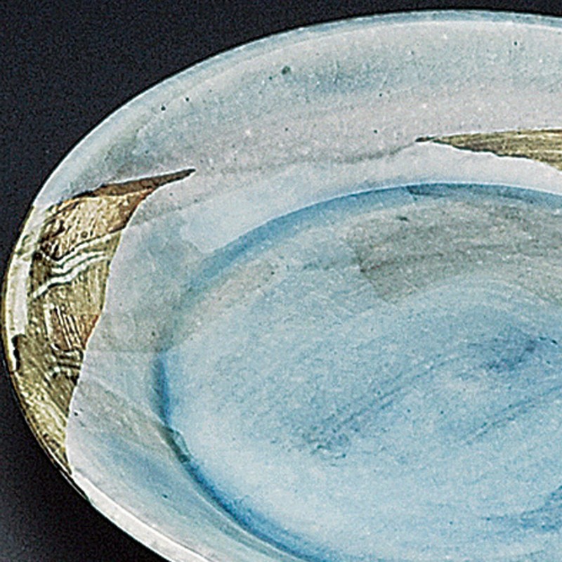 Soho Kiln 307-02-563 Dish Turkey Share Plate, Blue, Approx. 6.4