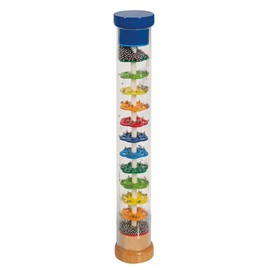 Eichhorn 100003446 100003445 Rainmaker Made of Solid Wood, Plastic Tube with Metal Balls, 32 x 5 cm, Multicoloured, 32x5cm