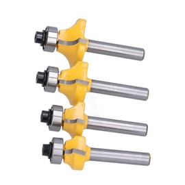 Fresa Para Carpintería, 4 Piezas Brocas De Enrutador, Broca De Enrutador Montante, Broca Enrutadora De Vástago De 1/4 Pulgadas Duradera Para Madera Contrachapada Para Madera Blanda Para Madera Dura