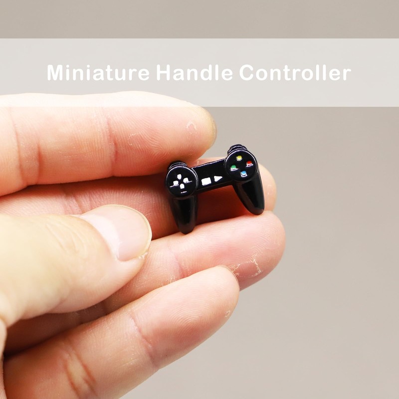 Miniature Handle Controller, Dollhouse Emulation Gamepad Model, Mini Game Electronic