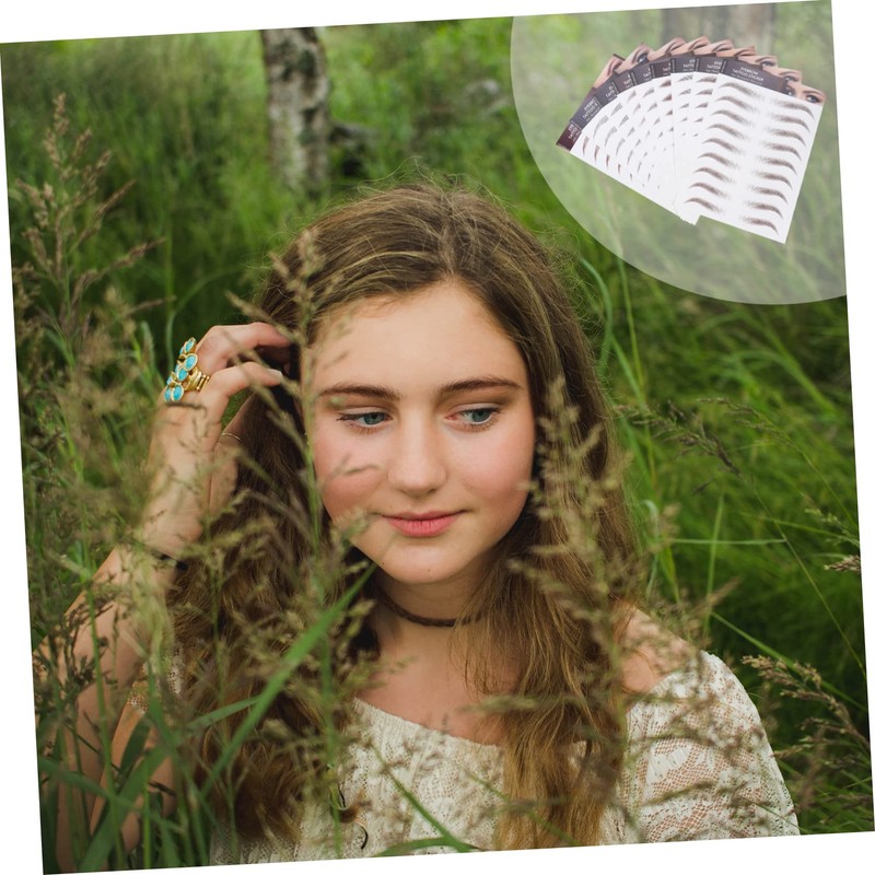 Gogogmee Eyebrow Sticker Fine 9 Sheets Waterproof Temporary Makeup for