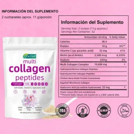 3pc Micro Ingredients Péptidos Multicolágeno Polvo Biotina                                                                                            
