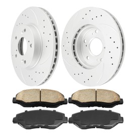 PHILTOP Front Brake Pads and Rotors kit Fit for Honda 2003-2011 Element, 11” Brake kit Front Brakes Rotors Automotive Replacement Brake kits