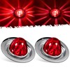 Partsam 2Pcs Red Glass Lens Watermelon Lights Kit LED Stop