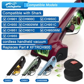 Leadaybetter 6 Pack Filters Replacement For Shark CH901 and CH951 Cordless Handheld Vacuum，Foam & Felt Replacement Kit for CH951C CH900WM UltraCyclone Pet Pro Plus, Compatible with Part #XFTRCH900