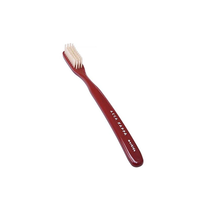 Acca Kappa Vintage Red Toothbrush Soft Nylon Bristles Retro-Style Ergonomic