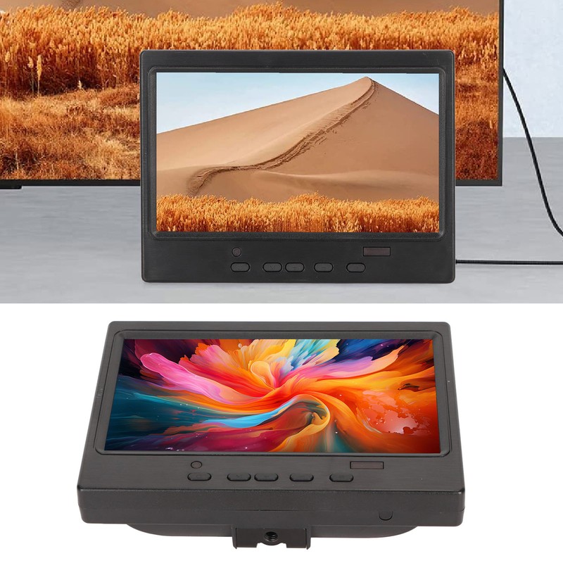7 Inch Portable Monitor 1024x600 Supports HD Multimedia Interface VGA