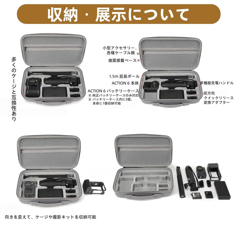Osmo Action 6 Carrying Bag, Compatible with Osmo Action 6