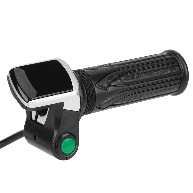 1 Pair Electric Bicycle Handlebar with LCD Power Display, Accelerator