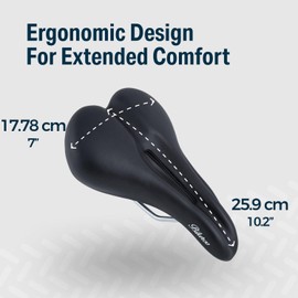 Men's Comfortable Gel MTB Saddle Bicycle Saddle for Men and Women, Comfortable Hollow Ergonomic Bicycle Seat, Shock-Absorbing Breathable Mountain Bike Saddles, MTB, Trekking, City