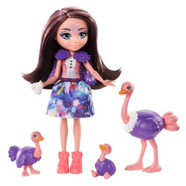 Enchantimals Sunny Savanna Ofelia Ostrich Doll with Ostrich Family (Mattel GTM32)