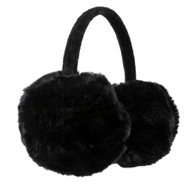 LUZILIAN Winter Ear muffs Warm Earmuffs Adjustable Outdoor Ear Warmers For Women Plush Ear Warmers Ear Covers Headband (Black)