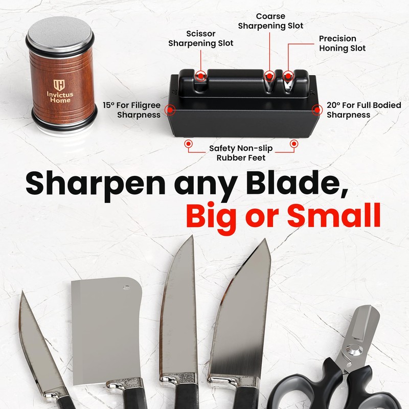 Knife Sharpener Tool, Rolling Knife Sharpener 5 in 1 Kit