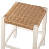 Alaterre Furniture Bar Stool with Handcrafted Woven Rope Seat -