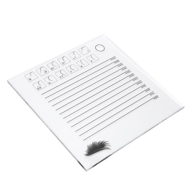 20x20cm Eyelash Extension Plastic Tray Clear Scale Transparency Eyelash Extension