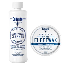 COLLINITE Fiberglass Boat Cleaner and Wax Combo Collinite 920 885 Marine Shine Protection