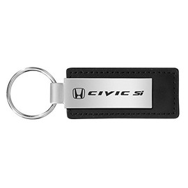 Au-Tomotive Gold, INC. Honda Civic Si Large Black Leather Key Chain