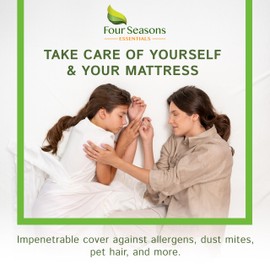 Olympic Queen Size (66"x80") Waterproof Mattress Protector - Cooling Viscose derived from Bamboo Fitted Sheet Super Queen Mattress Cover - Quilted Jacquard Pad