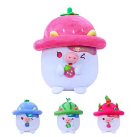 pinkmintcat 8" Mushroom Strawberry Cow Stuffed Animals - Cute Plushies & Soft Plush Toys, Stuffed Cow Plush for Girls, Fluffie Stuffies Throw Pillow Decoration Gift for Baby Girls Boys