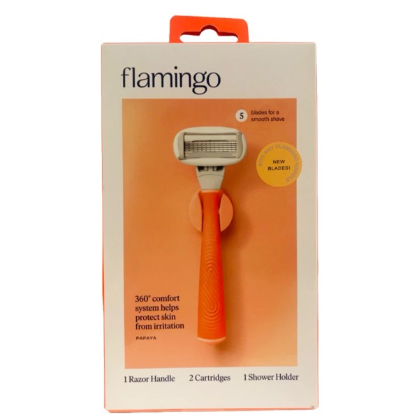 Flamingo 3 pack Flamingo Women's 5 Blade Razor Handle with