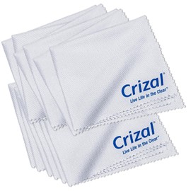 Crizal - Paños de limpieza para lentes – Paquete de 12 microfibra premium – Diseñado y probado para lentes con revestimiento AR – Confiado por profesionales ópticos