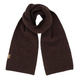 Meliyya Children's Winter Knitted Scarf 6% Wool Girls Boys Plain Neckerchief 130 x 16 cm Long Scarf, A-Coffee