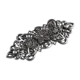Rivelle Julia Women's Costume Hair Clip 8 cm Hair Accessories Vintage Wedding Metal Silver