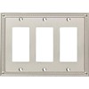 Franklin Brass Classic Beaded (1-Pack) Decorative Light Switch Cover Brushed