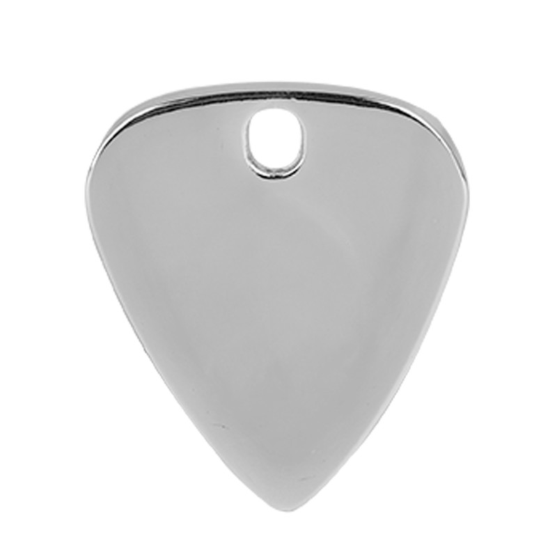 5 Pcs Metal Pick Plectrum for Guitar Musical Instruments Accessory(Silver)