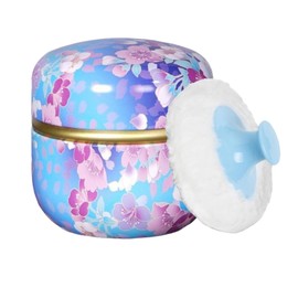 Glooyoderr Body Powder Puff and Container, 3.35" Portable Dusting Powder Container with Soft Puff Loose Powder Case Box Jar with Lids for Baby Women Home and Travel Use