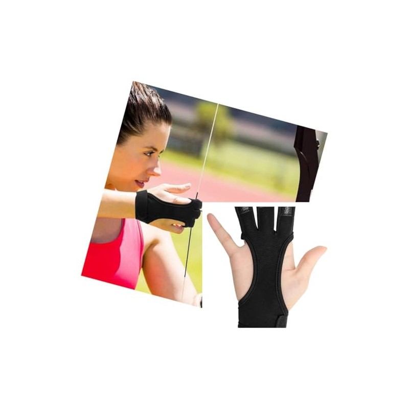 Archery Protective Gloves Shooting Gloves,Glove Three Finger Leather Archery Protective