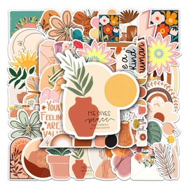 50pcs Boho Stickers for Water Bottles Minimalist Abstract Line Western Vintage Aesthetic Art Graffiti for Water Bottle,Laptop,Phone,Skateboard Stickers for Teens Girls Kids and Wome