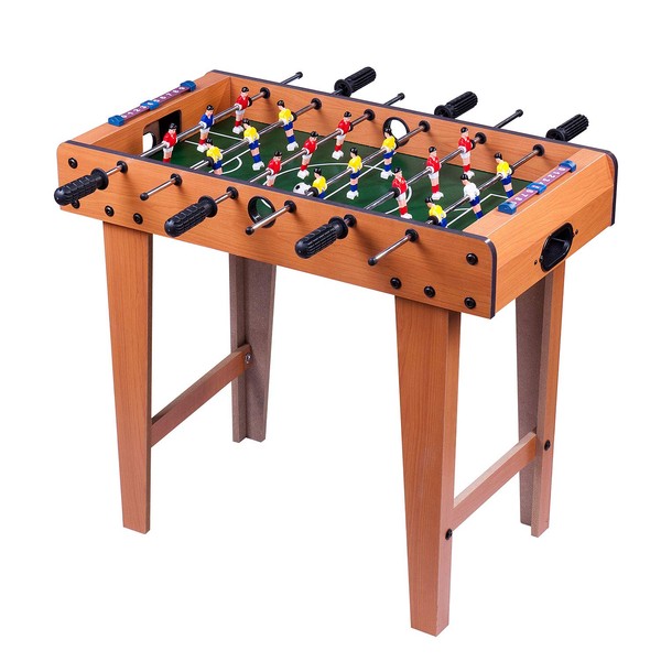 Taylor & Brown Deluxe Free Standing Football Table Soccer Game with Legs 69x62x37cm Wooden Frame 6 Rows Foosball Family Fun Party Xmas Gift Gaming Table