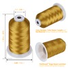 Simthread Embroidery Thread 5500 Yards Brass 328, 2 Huge Spools