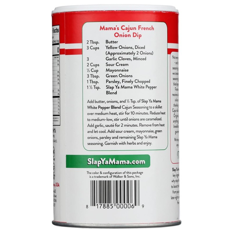 One 8 oz Slap Ya Mama Cajun Seasoning White Pepper
