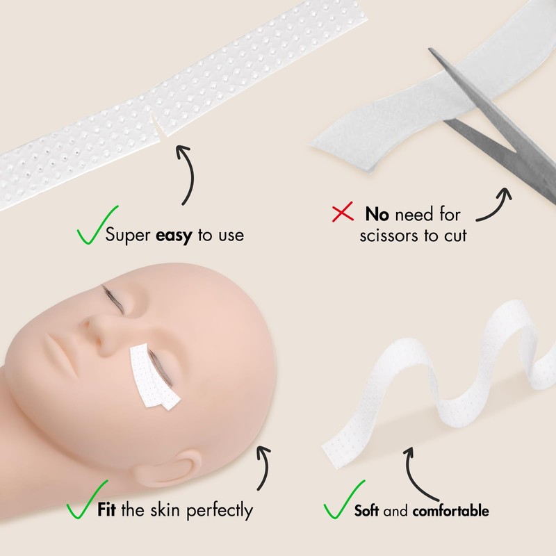 Embagol 12 Rolls Lash Tape Micropore Breathable Eyelash Tape for